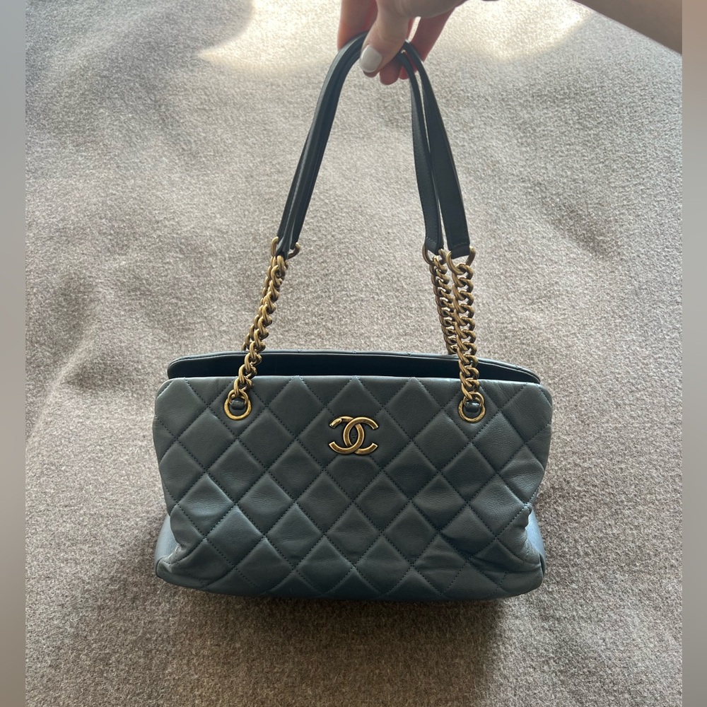 Chanel Calfskin Quilted Small CC Crown